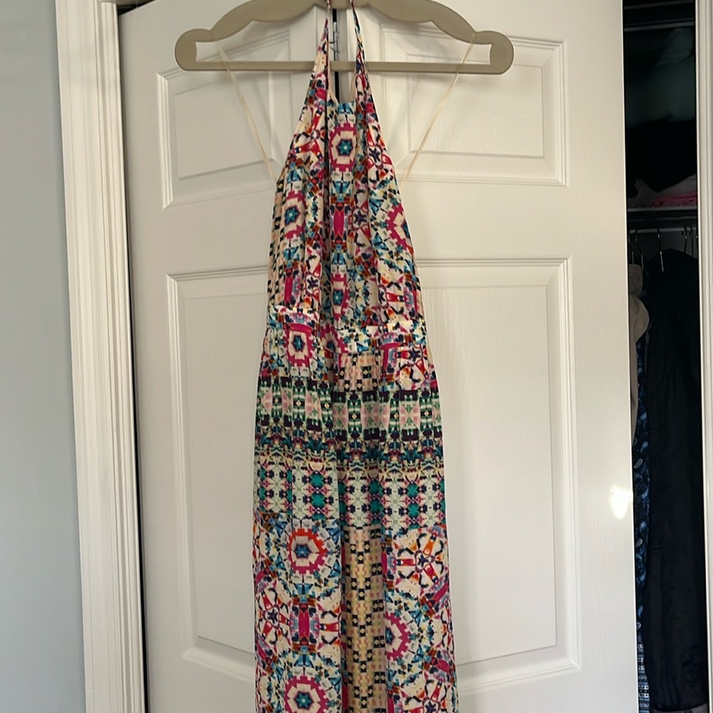 Jewel Tone Backless Maxi Dress